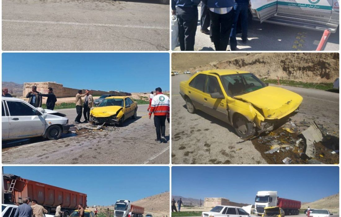 تصادف پژو ۴۰۵ و پراید ۱۰ مصدوم بر جای گذاشت