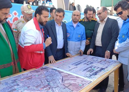 مانور زلزله 6.8 ریشتری مهران با حضور 120 نیروی امدادی