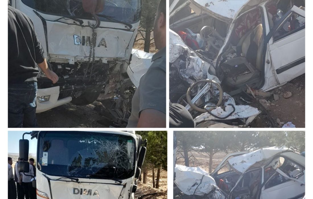 برخورد مرگبار خاور با پژو در محور ایوان؛ پدر و پسر جان باختند