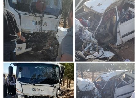برخورد مرگبار خاور با پژو در محور ایوان؛ پدر و پسر جان باختند