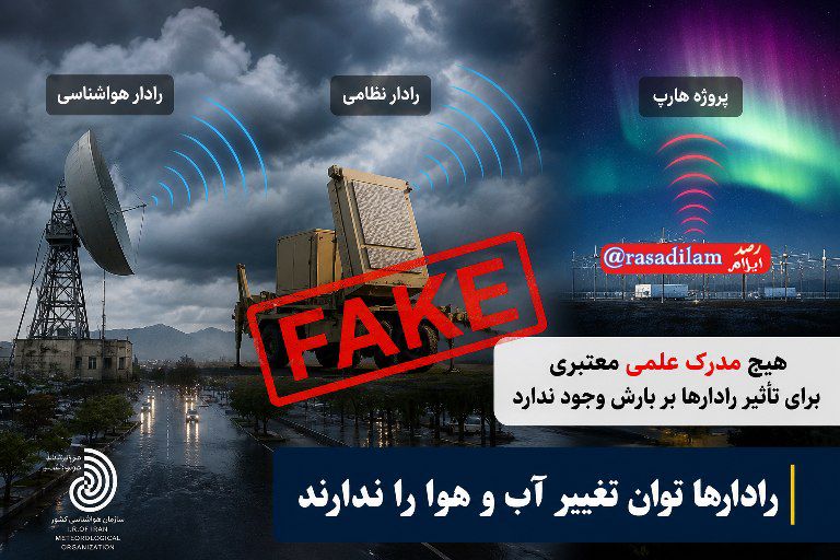 سازمان هواشناسی: ادعای تأثیر رادارها و پروژه هارپ بر بارش، فاقد هرگونه مبنای علمی است