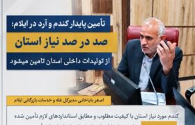 تأمین گندم و آرد در ایلام بدون مشکل ادامه دارد؛ ذخایر راهبردی استان در وضعیت مطلوب قرار دارد