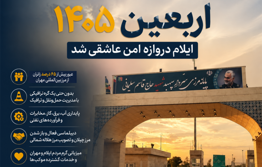مهران؛ نماد اقتدار و آرامش در اربعین ۱۴۰۵ / ایلام چگونه بزرگترین حماسه خدمت را مدیریت کرد؟