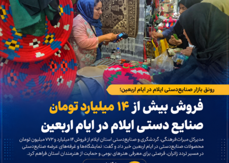 فروش بیش از ۱۴ میلیارد تومان صنایع‌دستی ایلام در ایام اربعین