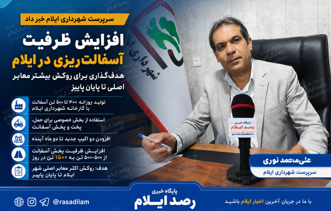 افزایش ظرفیت آسفالتریزی در ایلام؛ هدفگذاری برای روکش بیشتر معابر اصلی تا پایان پاییز