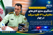 دستگیری سارق کابلهای مخابراتی با ۱۳ فقره سرقت در چوار