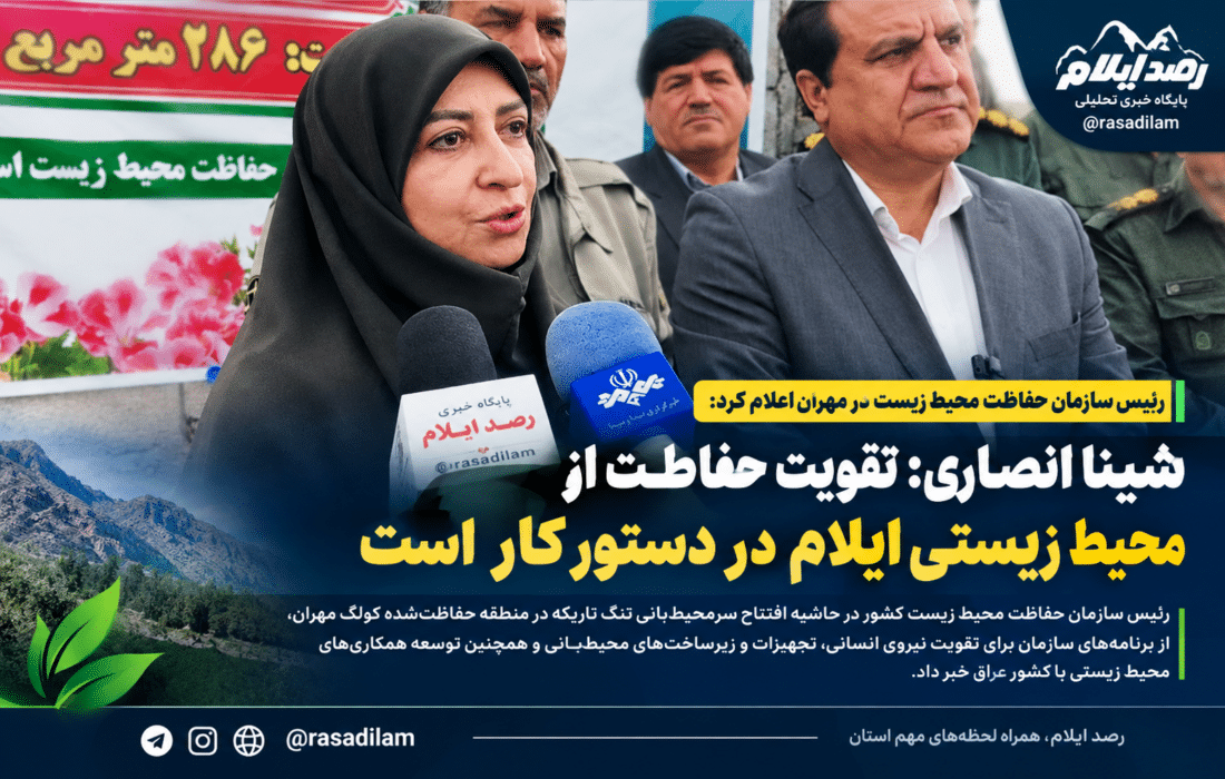 شینا انصاری: تقویت حفاظت از مناطق محیط زیستی ایلام در دستور کار سازمان حفاظت محیط زیست است