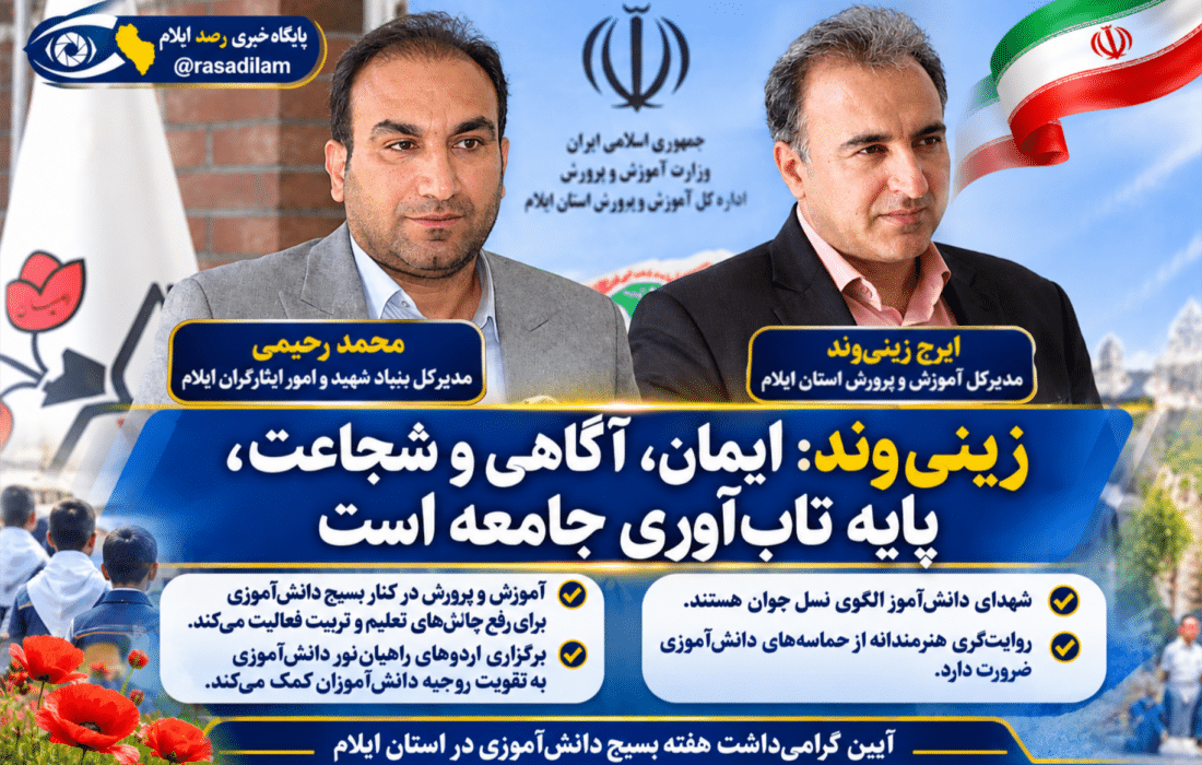 زینی‌وند: ایمان، آگاهی و شجاعت، پایه تاب‌آوری جامعه است