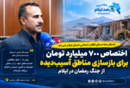اختصاص ۷۰۰ میلیارد تومان برای بازسازی مناطق آسیب‌دیده از جنگ رمضان در ایلام