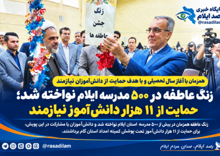 زنگ عاطفه در ۵۰۰ مدرسه ایلام نواخته شد؛ حمایت از ۱۱ هزار دانش‌آموز نیازمند